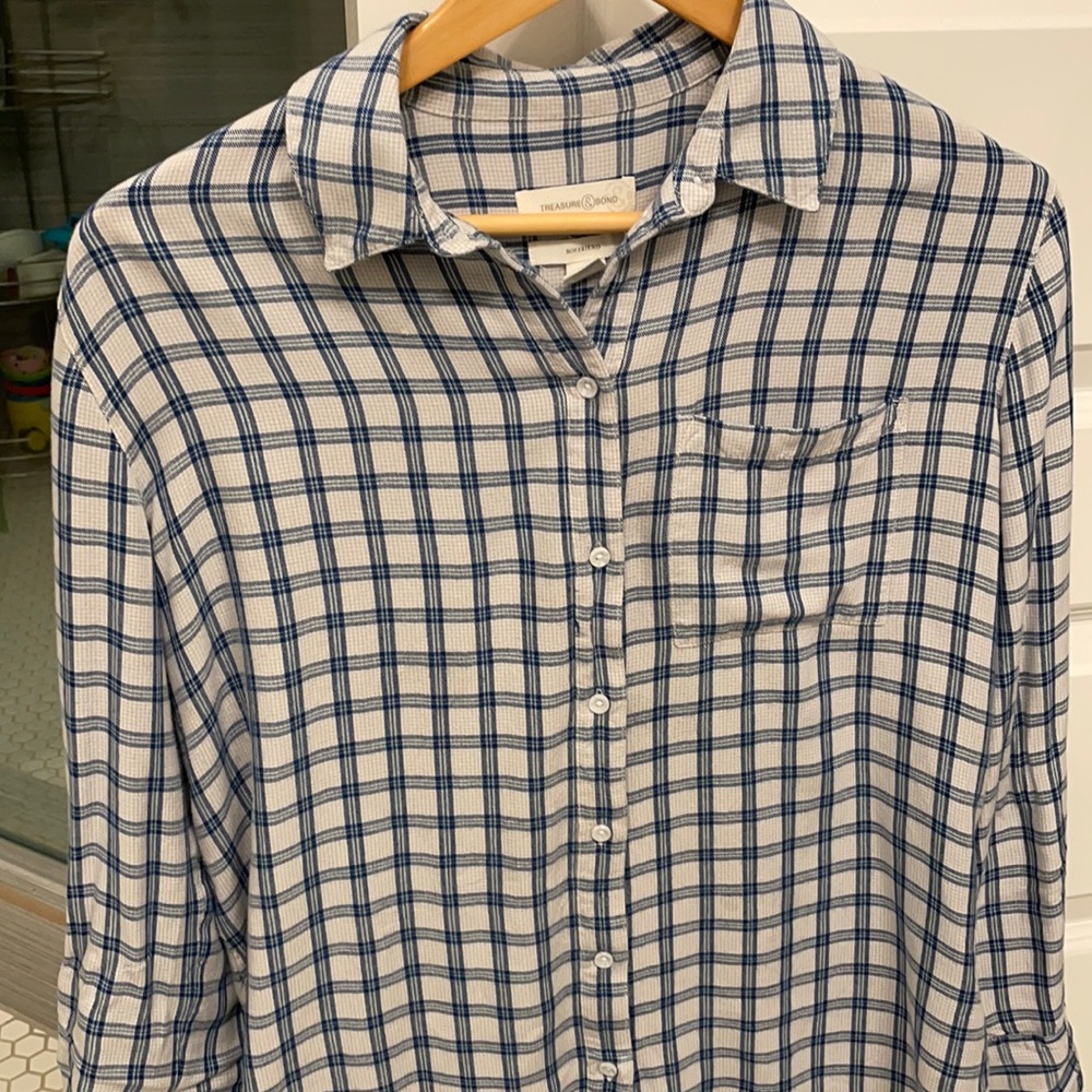 Treasure & Bond Women Size XS Boyfriend Shirt